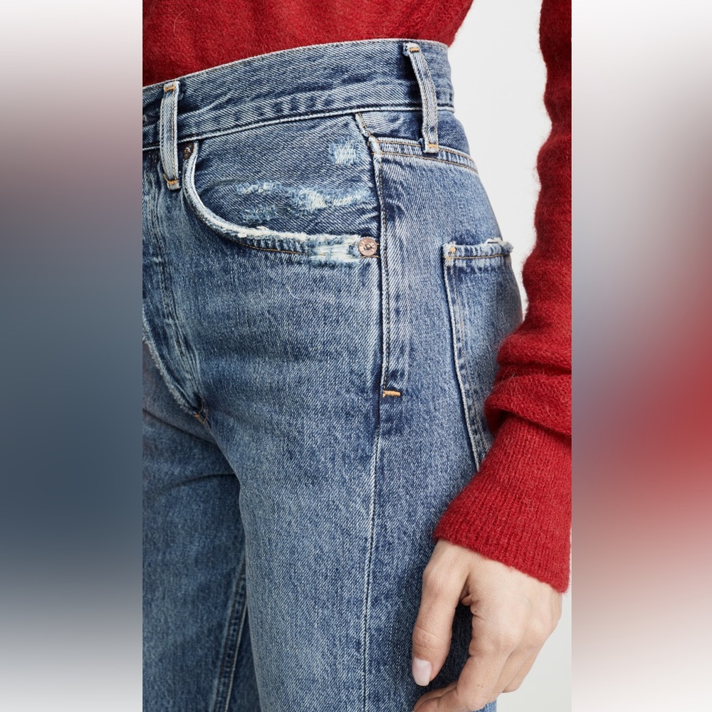 AGOLDE Riley High Rise Straight Crop Jeans in Size 25 Color Frequency - Picture 5 of 6